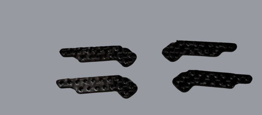 ShotGun Shock Tab Extensions (Set of 4)-1.5mm 3K Carbon Fiber/ for All scx24 chassis